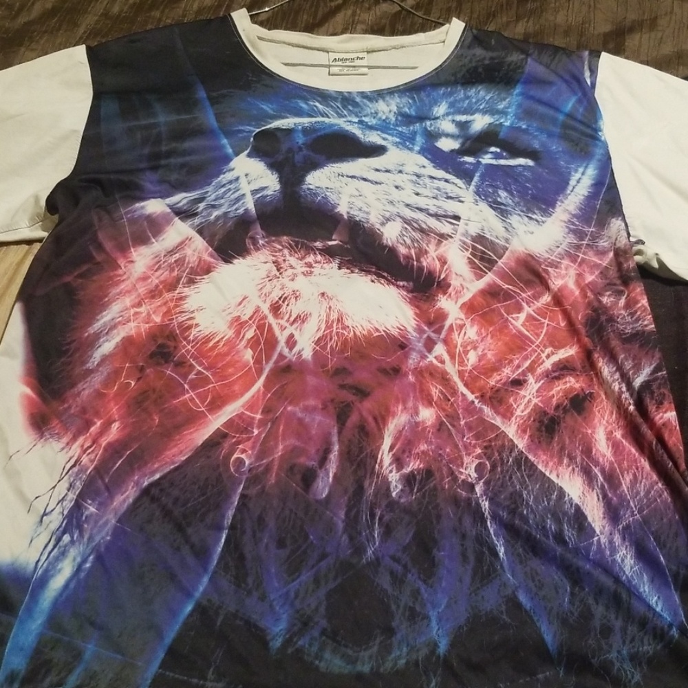 Ablanche New York Wolf Gradient Shirt Size:XL